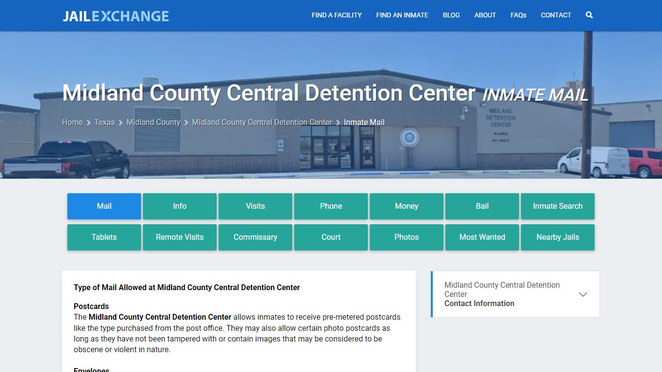 Inmate Mail - Midland County Central Detention Center, TX - Jail Exchange